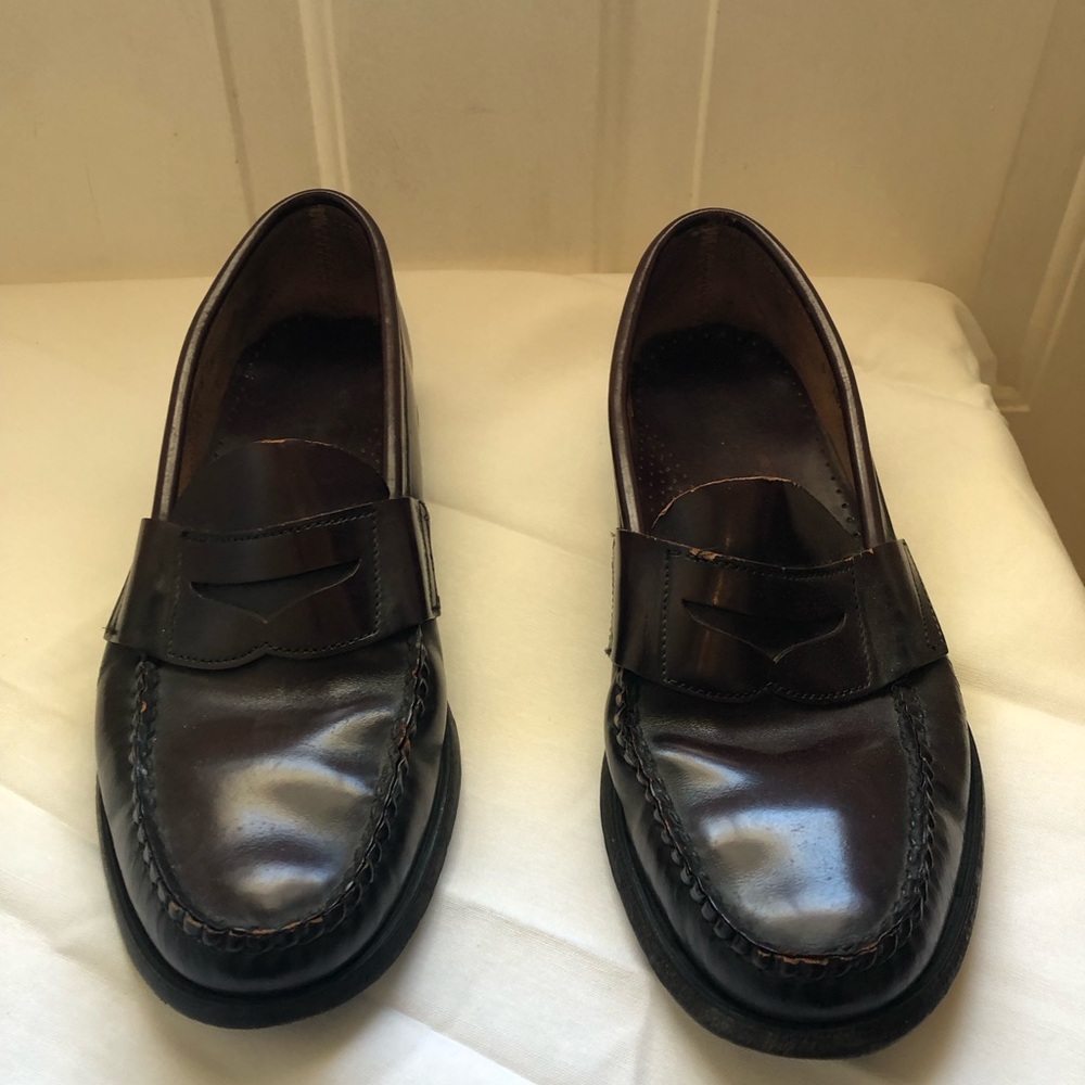 Brooks Brothers Dark Brown Burgundy Leather Loafers